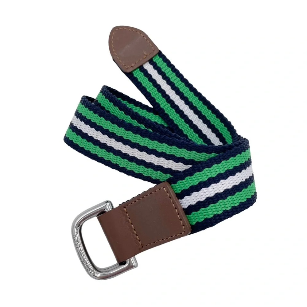 Janie and Jack Boys Courtside Prep Striped Belt in Spearmint Stripe Size 2T to 3